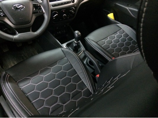 Каркасные авточехлы на Hyundai Solaris 2